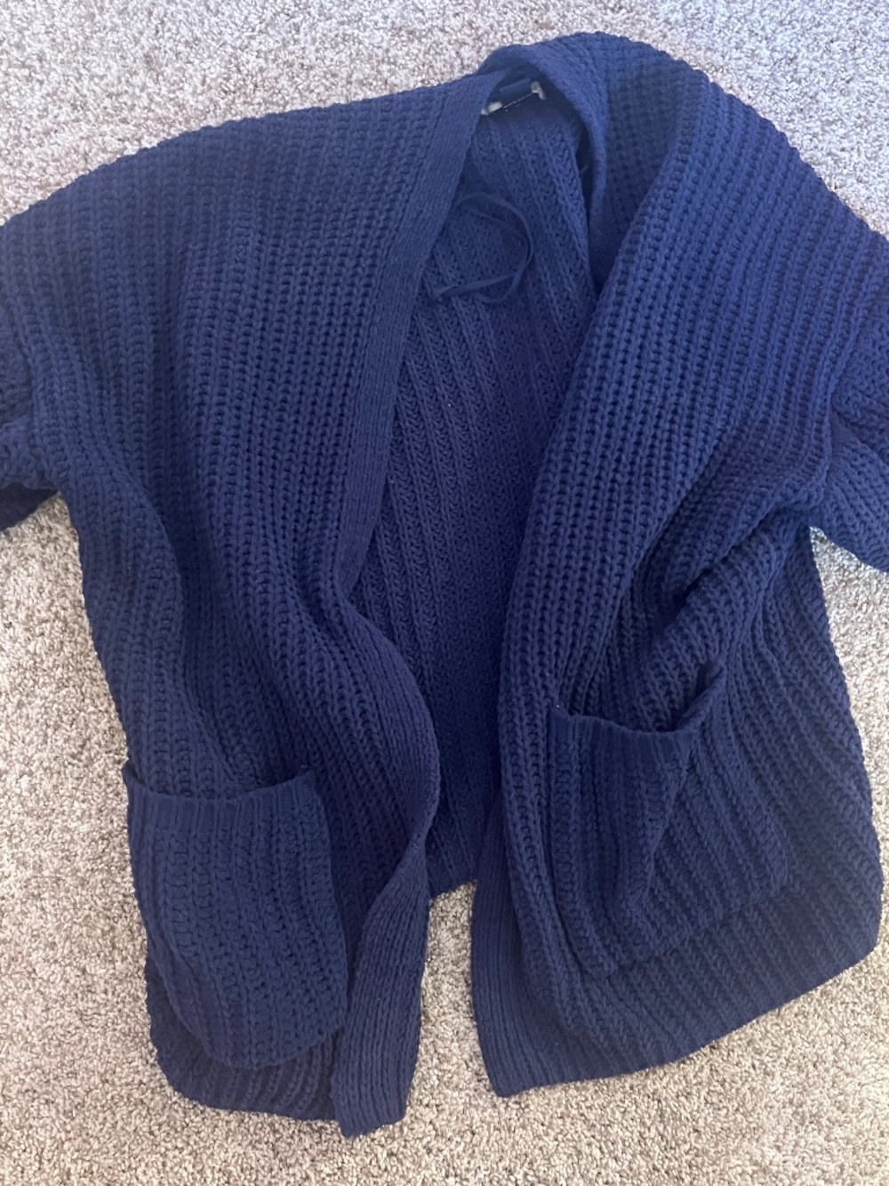 Blue cardigan